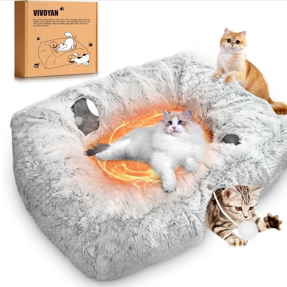 Multifunctional Cat Tunnel Toy - XL Interactive Cat Play Tunnel - Picture 1 of 11